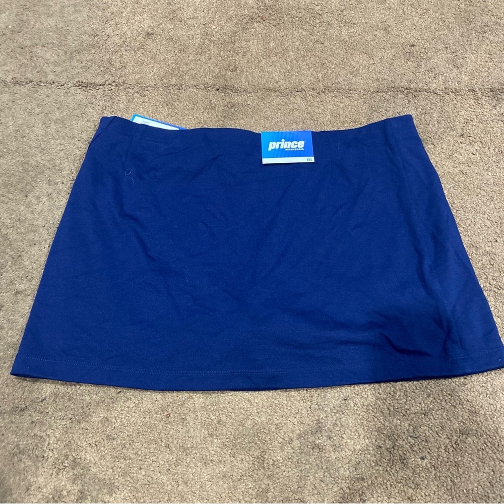 Prince Pickleball Women's Mid-Rise Mini Slit Skort Embroidered XXL Blue - Picture 4 of 6